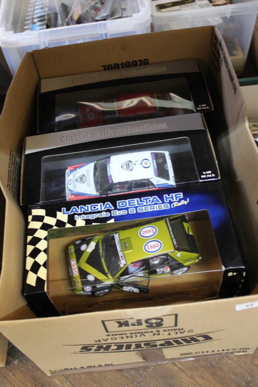 Six boxed die cast rally cars, Kyosho, Gt Racing, Sun Star,