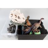 Various Schleich dinosaurs,