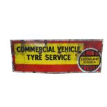 A Dunlop enamel sign, Commercial Vehicle Tyre Service,