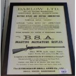 A facsimile of a '1911' Darlow (Norwich gunsmith) advert