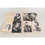 Autograph photos including Anna Neagle, Michael Wilding, Dennis Price, Jean Simmons,