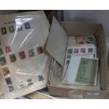 Stamps and ephemera including booklets,