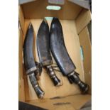 Three decorative Kukri