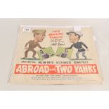 A set of eight cinema foyer posters for 'Abroad With Two Yanks',