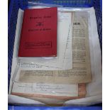 A collection of WWII and later ephemera including items relating to A.T.S.