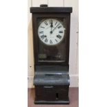 A National oak cased time clock