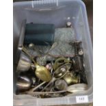 Cased cutlery plus other silver plate