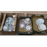 Three boxes of mixed china to include Susie Cooper,