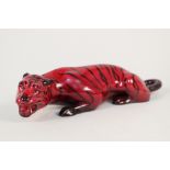 A Royal Doulton Flambe tiger