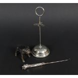 A silver manicure stand,