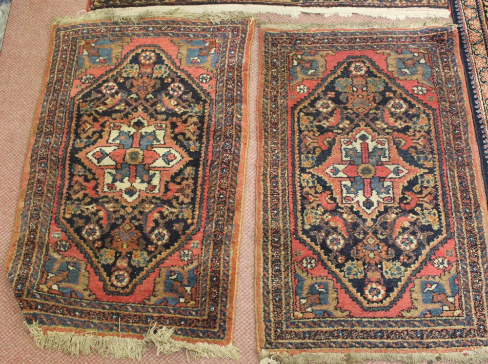 A pair of Persian floral prayer rugs,