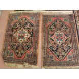 A pair of Persian floral prayer rugs,