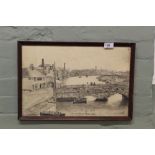 A pencil sketch of Beccles bridges 1884 plus an oil of the same subject