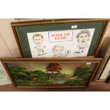 A Football Hall of Fame signed print,