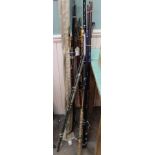 Fishing rods, Roger Surgay Old School 12ft two piece carp rod, Abu Mk5 Zoom 131,