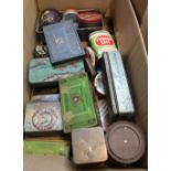 Small tins including Pomiti Creme de Menthe,