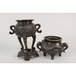 Two 19th Century Chinese bronze censers