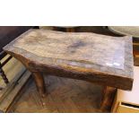 An unusual carved hardwood coffee table