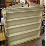 A substantial white painted bookcase