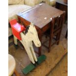 A vintage pine child's school desk,