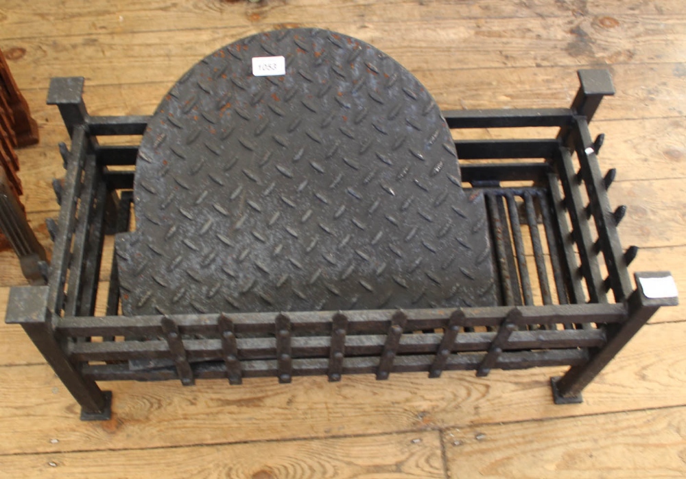 A cast iron fire grate