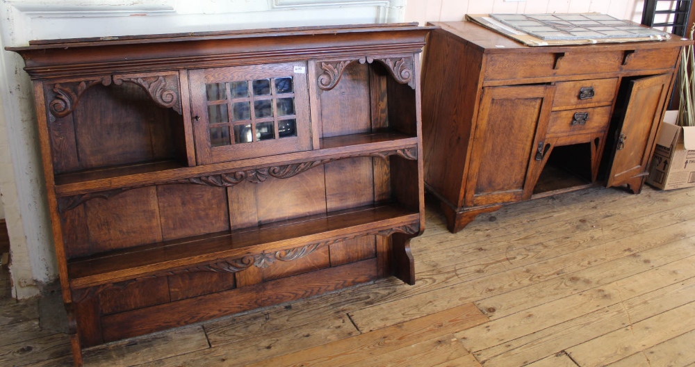 A substantial 1920's Arts and Crafts style dresser