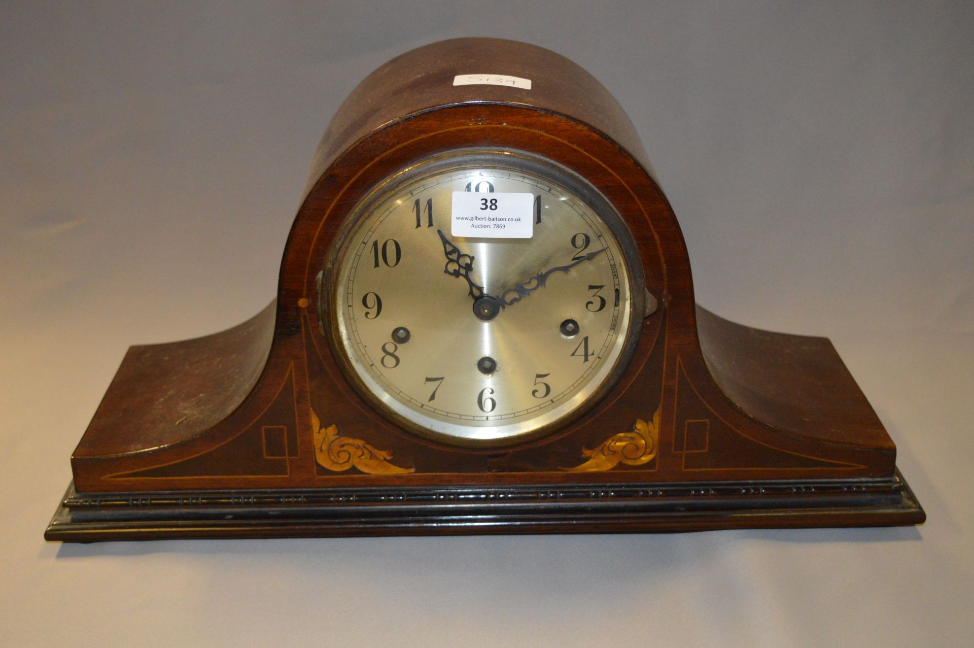 Inlaid Mantel Clock with Westminster Chimes