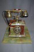 Vintage Style Onyx Telephone on Onyx Stand