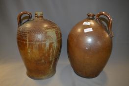 Two Stoneware Flagon Jugs