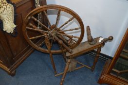Oak Framed Spinning Wheel