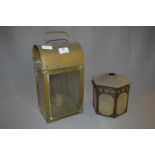 Brass Oil Lamp and Hall Lamp Shade