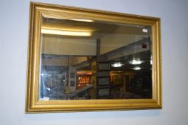Large Gilt Framed Bevelled Edge Wall Mirror