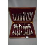 Cased Canteen of Silver Plated Cutlery