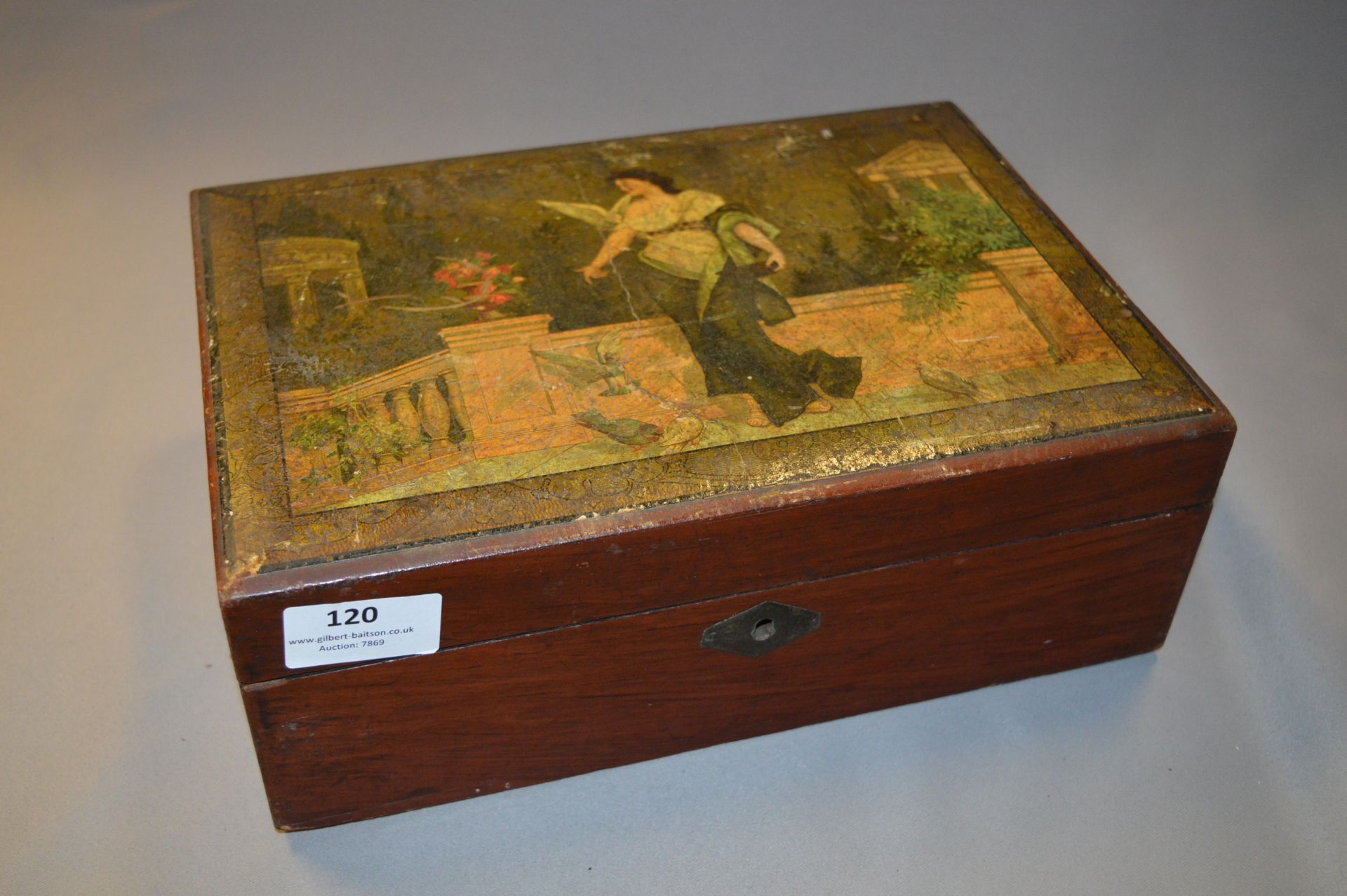 Writing Box with Decorative Lid