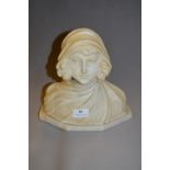 Marble Bust "Lady with Shawl"