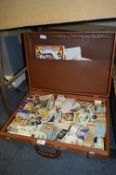 Suitcase and Contents of Cigarette Cards