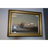 Late 19th Century Gilt Framed Oil on Canvas by W.