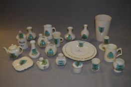 Twenty One Pieces of Crested Ware with Hull Crest