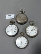 Continental 935 and 800 Silver Pocket Watches