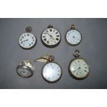 Six 925 Silver Pocket Watches