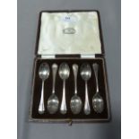 Cased Set of Silver Six Tablespoons - Sheffield 19