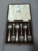 Cased Set of Silver Six Tablespoons - Sheffield 19