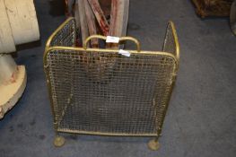 Brass & Wire Mesh Folding Fire Guard