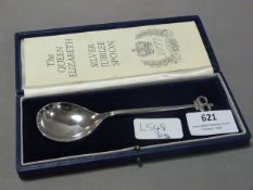 Queen Elizabeth Silver Jubilee Spoon - Approx 31g