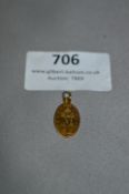 9cT Gold Dublin HM Miraculous Medal Pendant
