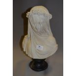 Reproduction Marble Bust "Veiled Lady"