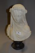 Reproduction Marble Bust "Veiled Lady"