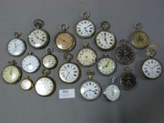 Nineteen Assorted Pocket Watches Including Some Si