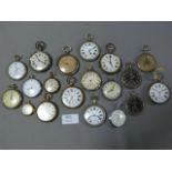Nineteen Assorted Pocket Watches Including Some Si
