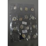 Fifteen Assorted Hallmarked Silver Pocket Watch Ch